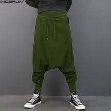 Load image into Gallery viewer, INCERUN Men Casual Solid Harem Hip Hop Pants Joggers Trousers Men Baggy Dancing Pants Gothic Punk Style Harem Pants Plus Size